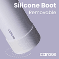 thumbnail image 4 of CAROTE 2-Pack 20 oz Insulated Stainless Steel Water Bottles with One-Click Leak-Proof Lids, Carry Loops and Removable Silicone Boots, Dishwasher Safe, 4 of 7