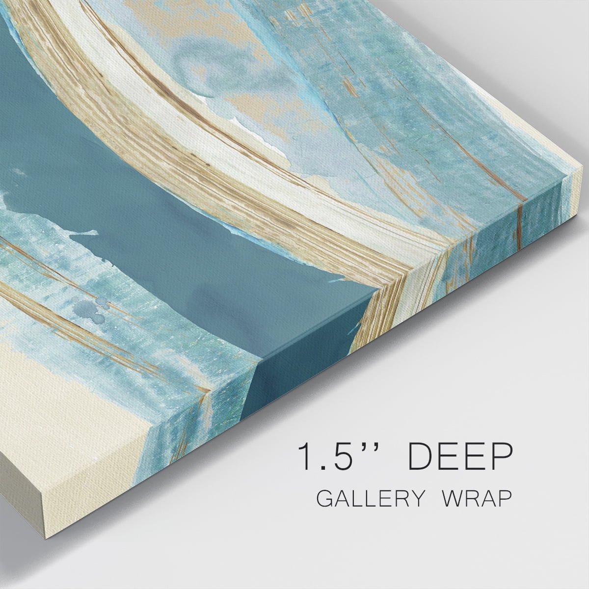 Wexford Home Making Blue Waves II-Premium Gallery Wrapped Canvas, 16" x 16" - Ready to Hang
