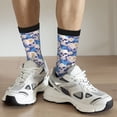 thumbnail image 6 of Vsdgher white Skull blue daisy Crew Socks for Men & Women, Breathable Casual Athletic Ankle Socks, 6 of 6