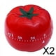 thumbnail image 1 of Juego de 2 temporizadores de cocina para tomates, recordatorio mecánico de los procesos de cocción. , Rojo, 2 piezas, 1 of 3