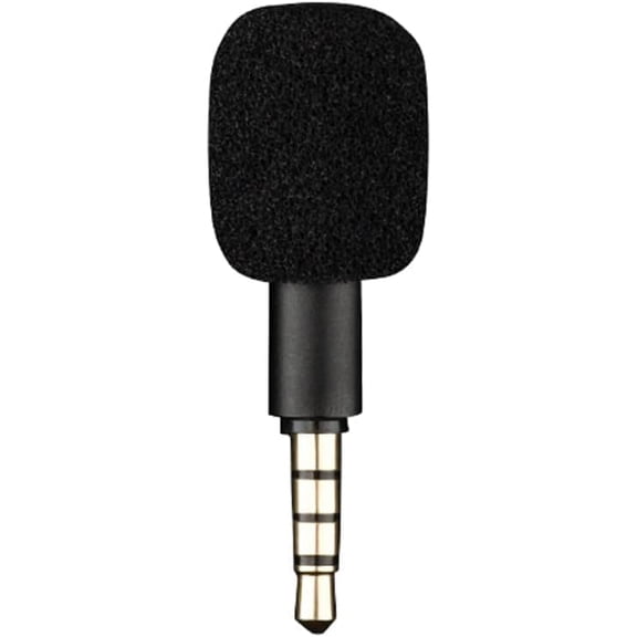 Black 4 Pole Mini Portable Microphone Jack 3.5mm Aux 4 Pole/ 3 Pole Karaoke Mic for Recorder Mobile Phone Smart Phone Computer Laptop Multipurpose Condenser Microphones