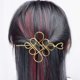 thumbnail image 4 of Alfiler de pelo de nudo chino Palo de pelo de metal hueco de 6 pulgadas Accesorio de pelo oriental tradicional flexible Martillado pulido de aleación brillante Diseño plano Tenedor decorativo para, 4 of 7