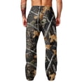 thumbnail image 7 of Mens Tree Camo Graphic Pants Baggy High Waist Straight Leg Athletic Jogger Sweatpants for Outdoor Hunting Coffee S, 7 of 7