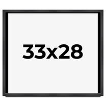 33x28 Frame Black Charcoal Grey Wood Textured Picture Frame | 0.75 Inch Moulding Width | Gunmetal