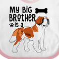 thumbnail image 4 of Inktastic My Big Brother is a Saint Bernard Boys or Girls Baby Bib, 4 of 4