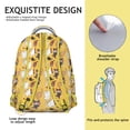 thumbnail image 3 of Minimalist Cat Design Student School Backpack with Geometric Cat Pattern Artistic Abstract Cat Print Design Book Bag, 3 of 6
