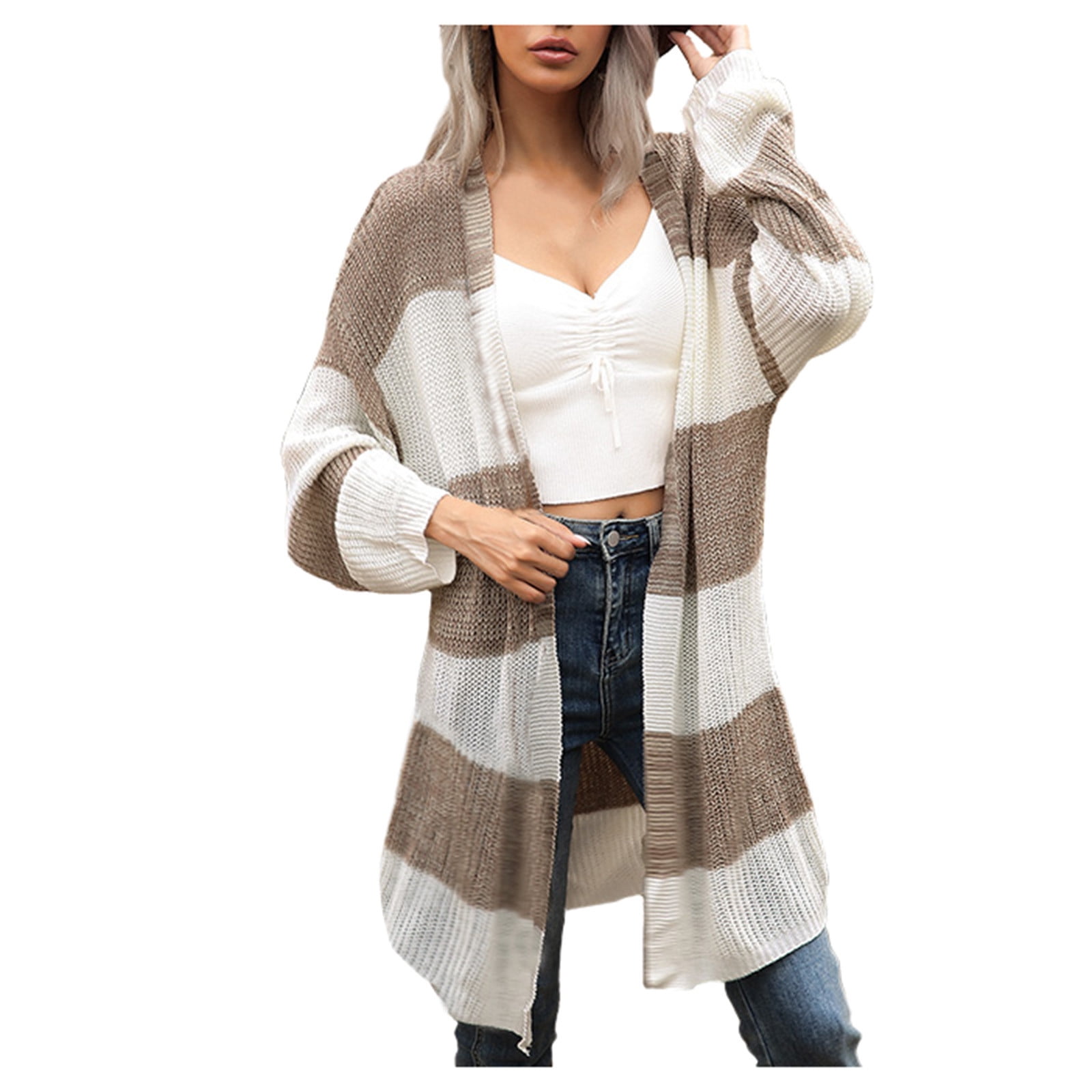 plain lapel patchwork winter loose sweater