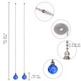 thumbnail image 2 of 2PCS White Pull Chains Crystal Glass Ice Cracked Ball Pull Chain for Ceiling Fan Light Decoration 50cm Extension Chain, 2 of 8