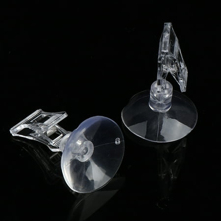 

1Pc Clear Plastic Suction Cup Clip Advertising Clip Suction Cup Transparent Clip