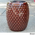 thumbnail image 2 of International Caravan Perforated Drum Ceramic Garden Stool, 2 of 2