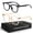 2 Pcs Black+Light Tea, variant on Rock Takin Blue Light Blocking Glasses for Computer & Screen Use - Anti Eye Strain Reading Glasses for Women & Men