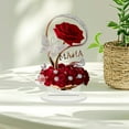 thumbnail image 6 of Cevemin Red Rose 2D Acrylic Ornament for Home Decor - Elegant Mother's Day Gift, Desk Decoration with Easy Assembly, 8.27x5.41 Inches, 6 of 8