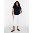 thumbnail image 2 of Terra & Sky Women’s Plus Pleated Shoulder Top with Short Sleeves, Size 0X-5X, 2 of 5