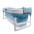 thumbnail image 3 of LUTHBAXE Bathtub for Adult Portable Ice Tub 48 inch Soaking Bathtub for Adult and Children with Lid Blue, 3 of 6