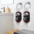 thumbnail image 5 of Ryvnso Skull Roses Flower Hand Towels Set for Bathroom Cotton Face Towel Decorative 15.5x29.5 inch, 5 of 7