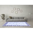 thumbnail image 3 of Ahgly Company Indoor Square Oriental Blue Traditional Area Rugs, 8' Square, 3 of 4