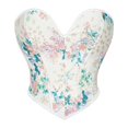thumbnail image 4 of ANINEO Women Elegant Vintage Cap Sleeves Brocade Bustier Corset Tops, 4 of 6