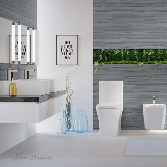 Concorde One Piece Square Right Side Flush Handle Toilet 1.28 gpf