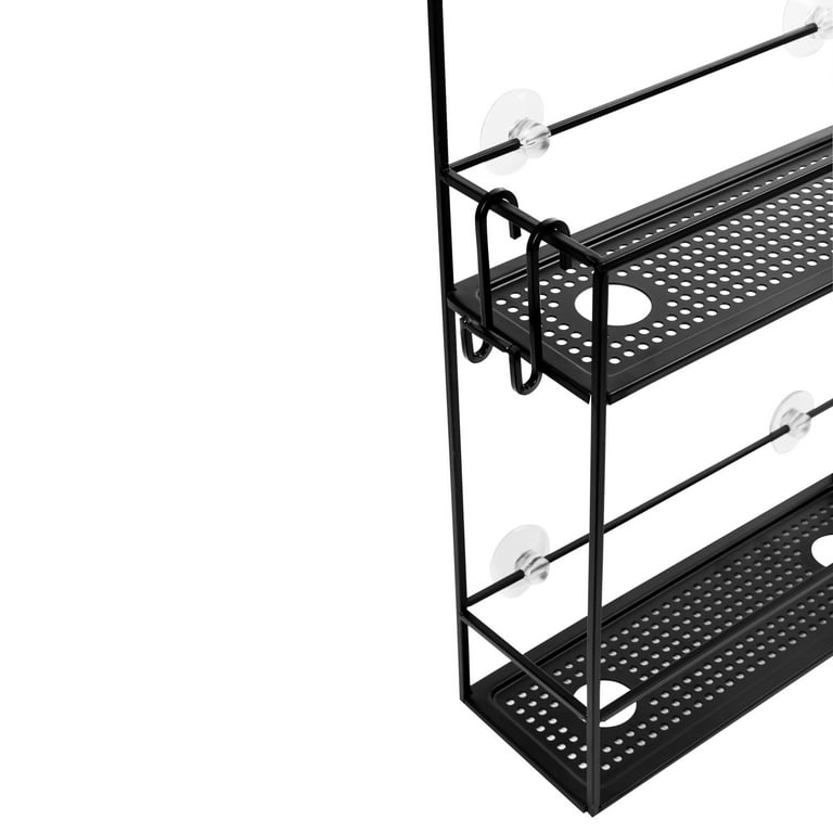 BLECKSJÖN Shower caddy, two tiers, black, 12 ¼x22 - IKEA