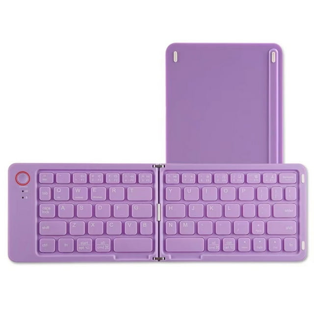 HLONK Foldable Wireless Keyboard Protable Folding Bluetooth-Compatible Full Size Ultra Slim Keyboard for iOS Windows with Phone Stand ()