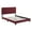 Maroon Red, variant on Pemberly Row Channel Tufted Performance Velvet King Bed in Navy