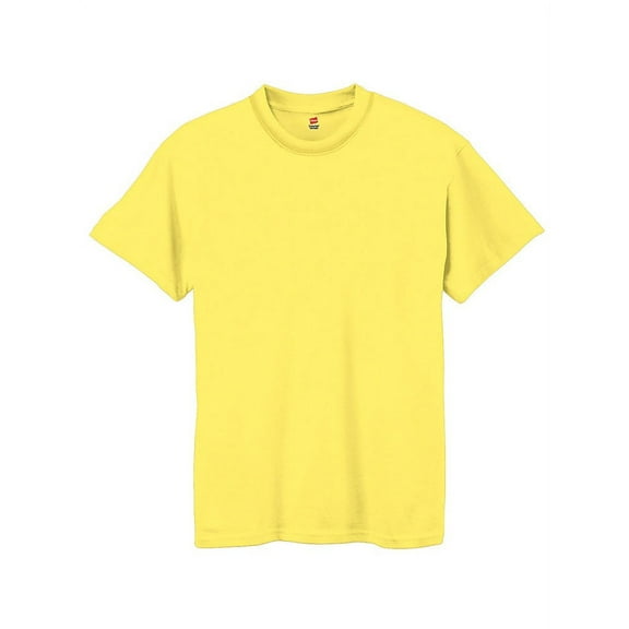 Hanes Boys' TAGLESS; Comfort Soft; Crewneck T-Shirt, Color: Yellow, Size: XL --- PACK OF 2 (Boys)