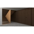 thumbnail image 4 of Invisible Solid Hidden Door with Handle | Planum 0010 Noce with Black Hidden Frame 32" x 96" Right-hand Outswing Black Frame | Concealed Hinges Lock Handle | Modern Frameless Doors, 4 of 6