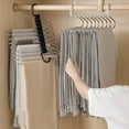thumbnail image 3 of Mistaha 5-Layer Space-Saving Pant Hanger for Dormitory Wardrobe - Efficient Organization Solution for Small Spaces, 3 of 6