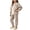 Khaki, variant on Cethrio Girls Thermal Sets, 2 Piece Casual Long Sleeve Fleece-lined Kids Pajama Sets Pink Size 10