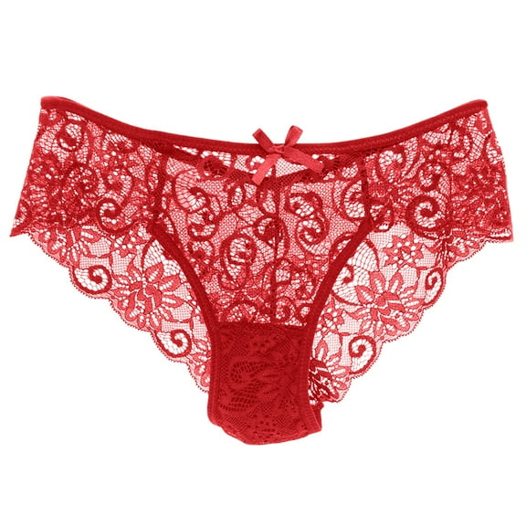 adviicd Women Panties Underwear for Women Silky Seamless No Show Panties Ladies Lace Bikini Lightweight Cheeky Hipster (Red,XL)