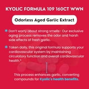 Kyolic Aged Garlic Extract Blood Pressure Health Formula 109 - Non-GMO - 160 Capsules