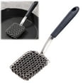 thumbnail image 2 of Cast Iron Scrubber Brush with Handle Cast Iron Scrubber Cleaner, Large Cast Iron Chain Mail Scrubber - Chainmail Scrubber Sponge - Metal Skillet Scrubbing, Wok, Oven Cleaning Kit(BK1,9.5x1.57x0.3"), 2 of 9
