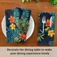 thumbnail image 6 of Coolnut Set of 1 Tropical Floral Summer Monstera Leaves Satin Napkin Square 20 Inches Table Napkins Soft Smooth Decorative Napkins for Wedding Banquet Party Decoration, 6 of 6