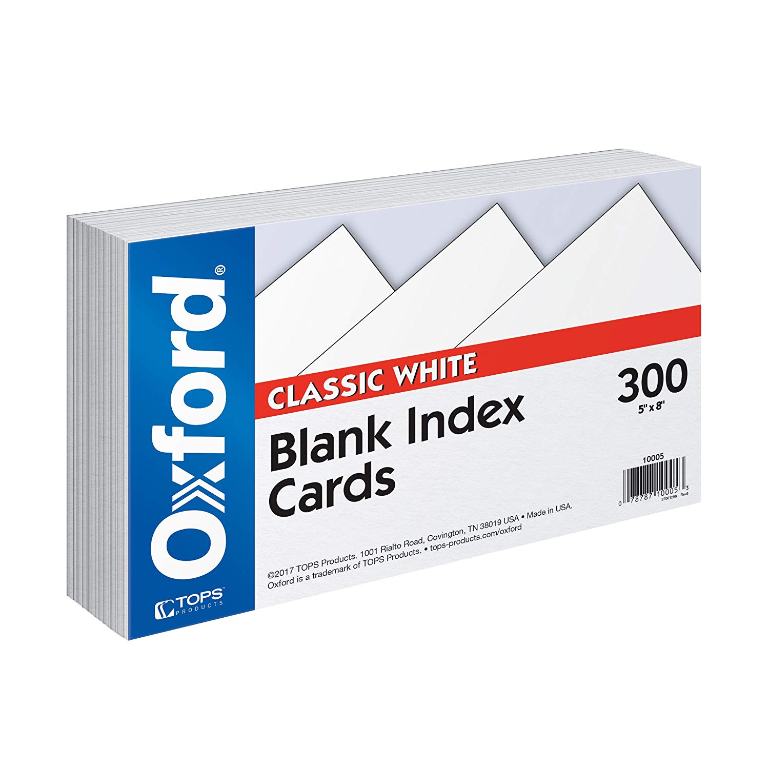 Blank Index Cards, 5" x 8", White, 300 pack (10005EE), Blank cards are