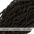 thumbnail image 6 of Nu Faux locs Soft locs 18inch Crochet Hair braids Curly Wavy Nu locs Goddess 7Packs Pre Looped Goddess Locs for Black Women Synthetic locs Braiding Hair Extensions+Gifts 18"7packs, 6 of 8