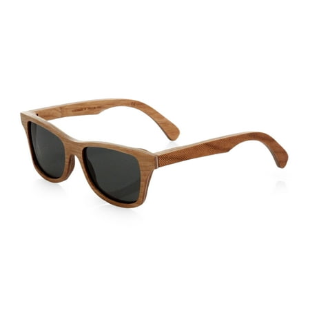 Shwood Canby Polarized Wood Men's Sunglasses Herringbone Frame Grey Polarized Lenses