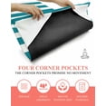 thumbnail image 3 of Teal Striped Yoga Towel for Hot Yoga Non Slip, Simple Art Vertical Stripe Farmhouse Yoga Mat Towel Absorbent Yoga Sweat Towels Microfiber Hot Yoga Blanket for Bikram Pilates 26"x74", 3 of 7