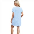 thumbnail image 3 of Vestidos de Verano Fluidos con Cuello en V y Mangas con Volantes para Mujer, Color Azul , Talla S, 3 of 10