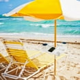 thumbnail image 4 of Mesa para sombrilla de playa al aire libre con 4 portavasos y 4 compartimentos para refrigerios, bandeja de plástico para sombrillas de jardín, playa y Patio, 4 of 5