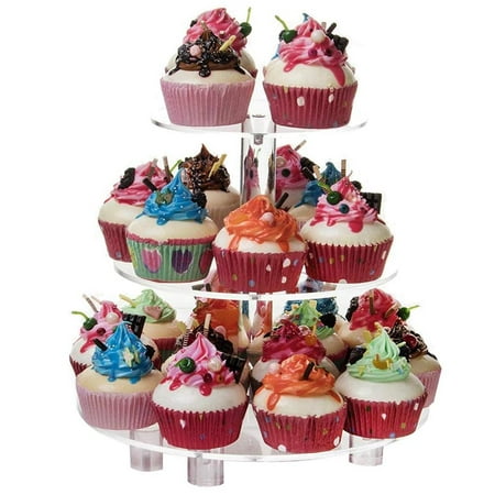 

Younar 3 Tier Cupcake Stand 3 Tier Serving Tray Clear Cake And Dessert Stand Combo Tiered Display Stand For Party Wedding Birthday Shower heathly