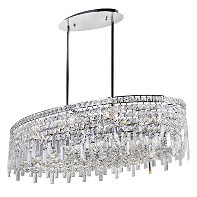 Cwi Lighting Chandelier 10 Lumière vers le Bas avec Finition Chromée