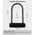 thumbnail image 3 of Grillete Bike U Lock Weogine de 18 mm, 120 cm, cadena de 1,5 kg, 3 of 8