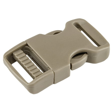 Release Buckle - 1 Inch Coyote Tan Economy Flat Side Release Plastic Buckles