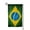 Square, variant on Brazilian Flag Garden Flag Double Sided Small Flag Yard Home Decorative Flags Banner 12.5 x 18 Inch Square