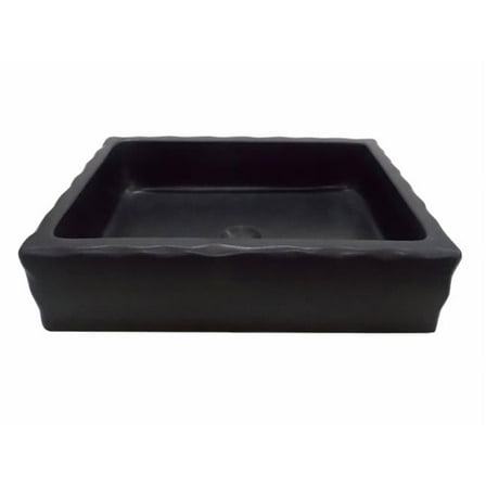 Eden Bath EB-S037LS-H Antique Rectangular Lava Stone Vessel Sink Honed
