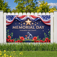 thumbnail image 5 of Patriotic Decor Memorial Day Banner Red Poppy Decoration Remember and Honor for Ceremonies Events Military Occasions, 5 of 7