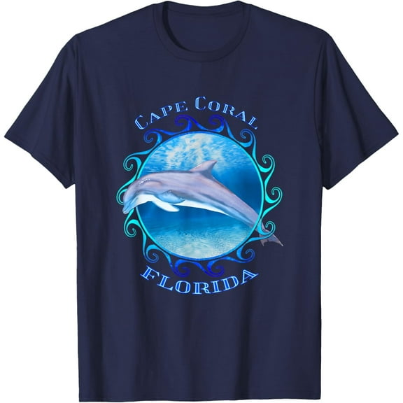 Velto Cape Coral Florida Vacation Souvenir Dolphin T-Shirt All Size S-5XL