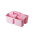 thumbnail image 2 of Homellea Pink Portable Shower Caddy Basket, 12.6 Inch Plastic Divided Bath Tote with Handle for Toiletries and Bathroom Supplies for Bathroom, Gym, Travel, Cleaning Supplies, 2 of 6