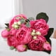 thumbnail image 4 of DIY falso Rosa 5 flores 4 capullos de seda novia ramo manualidades Rosa roja Zulema Flores De Escritorio En Casa, 4 of 8
