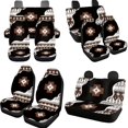 thumbnail image 3 of Uorisanigo 10 Pieces Tribal Aztec Automobile Seat Cover Sets with Soft Elastic Car Seat Belt Pad Cover Steering Wheel Cover Car Water Cup Coaster and Keychains Universal Fit Most Cars SUVs, 3 of 7